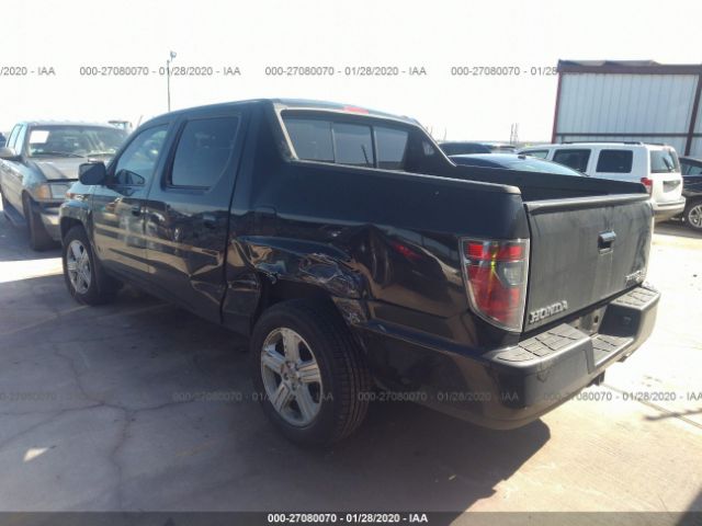 5FPYK1F5XDB013925 - 2013 HONDA RIDGELINE RTL Black photo 3