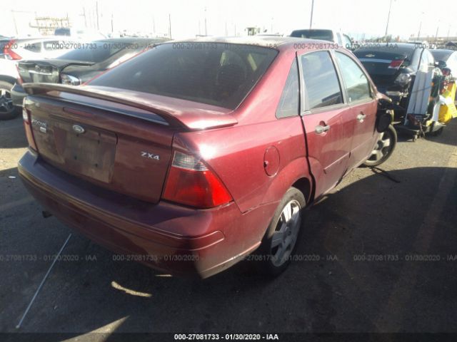 1FAFP34N76W121164 - 2006 FORD FOCUS ZX4 Burgundy photo 4