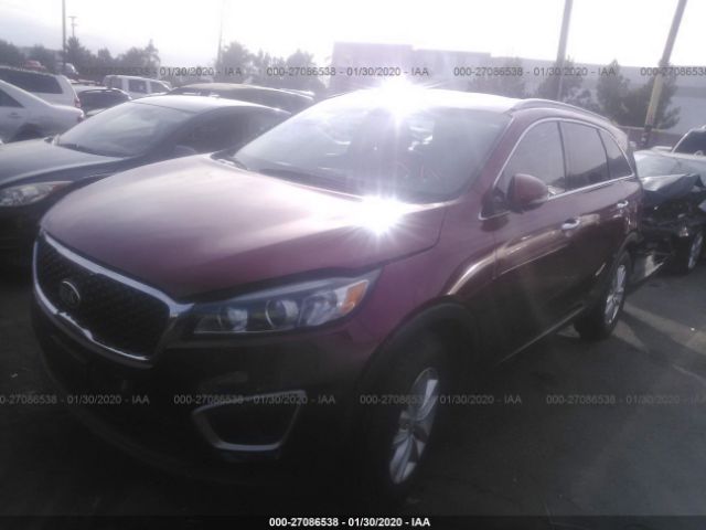 5XYPG4A32HG248721 - 2017 KIA SORENTO LX/L Red photo 2