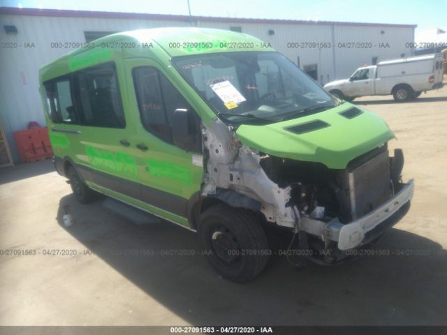 1FBZX2CMXFKB05093 - 2015 FORD TRANSIT T-350 Green photo 1