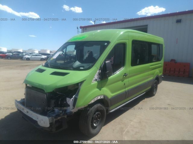 1FBZX2CMXFKB05093 - 2015 FORD TRANSIT T-350 Green photo 2