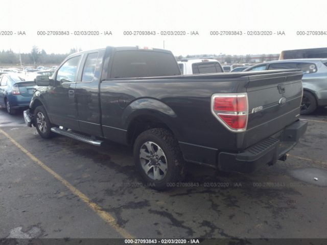 1FTEX1CM0EKE06541 - 2014 FORD F150 SUPER CAB Black photo 3