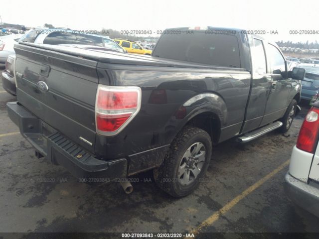 1FTEX1CM0EKE06541 - 2014 FORD F150 SUPER CAB Black photo 4