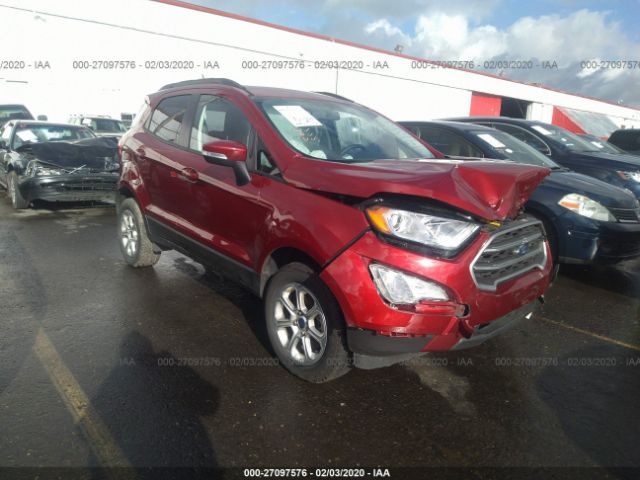 MAJ6P1UL0JC230403 - 2018 FORD ECOSPORT SE Red photo 1