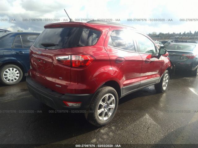 MAJ6P1UL0JC230403 - 2018 FORD ECOSPORT SE Red photo 4