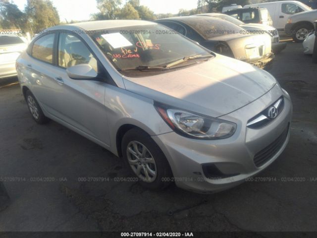 KMHCT4AE3EU709474 - 2014 HYUNDAI ACCENT GLS/GS Silver photo 1