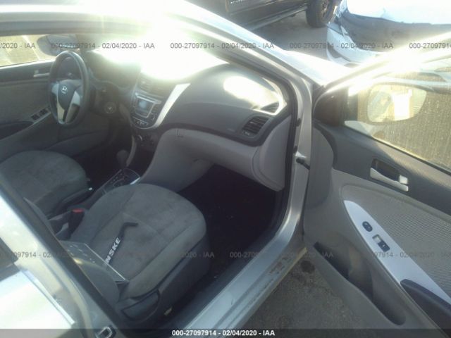 KMHCT4AE3EU709474 - 2014 HYUNDAI ACCENT GLS/GS Silver photo 5