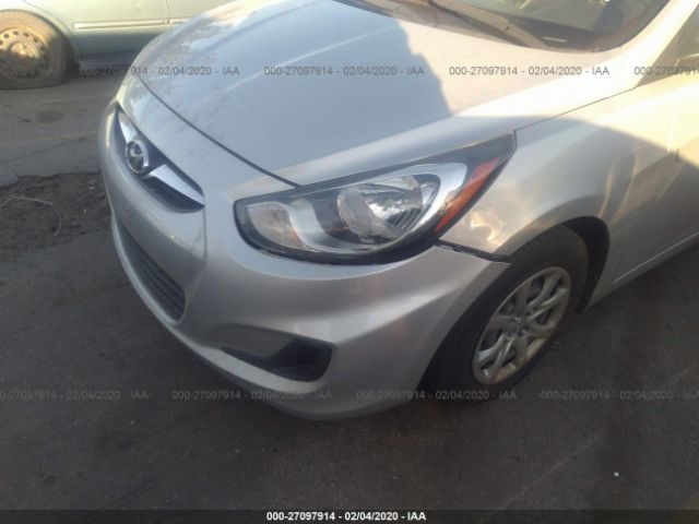 KMHCT4AE3EU709474 - 2014 HYUNDAI ACCENT GLS/GS Silver photo 6