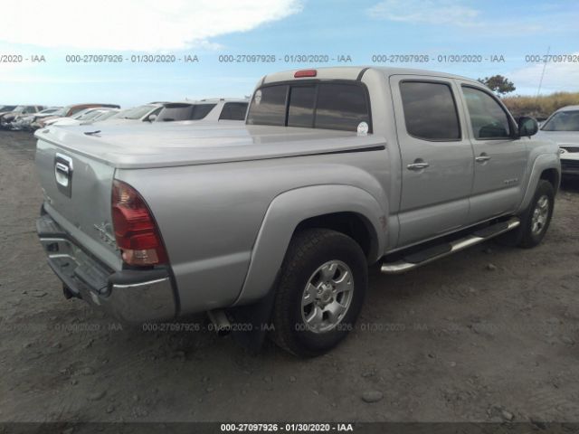 3TMJU62N28M069222 - 2008 TOYOTA TACOMA DOUBLE CAB PRERUNNER Silver photo 4