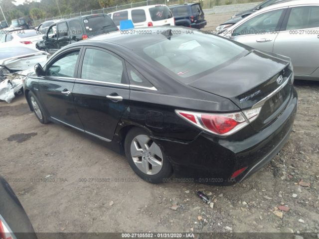 KMHEC4A48CA054369 - 2012 HYUNDAI SONATA HYBRID Black photo 3