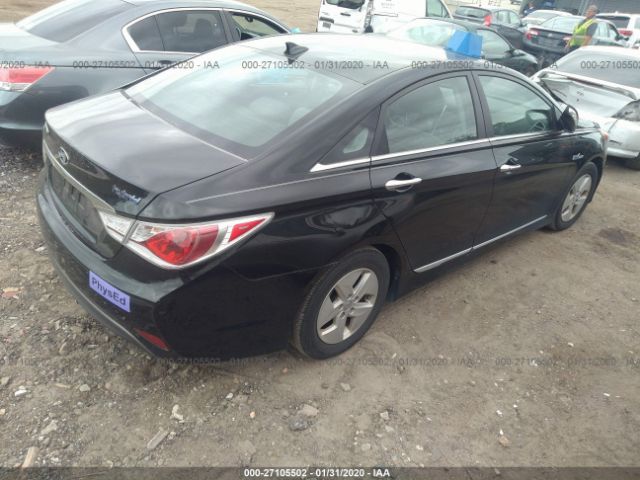 KMHEC4A48CA054369 - 2012 HYUNDAI SONATA HYBRID Black photo 4