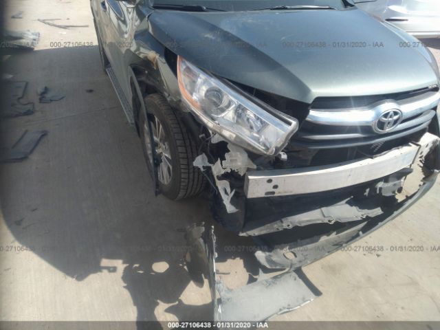 5TDKKRFH5ES025453 - 2014 TOYOTA HIGHLANDER XLE Gray photo 6