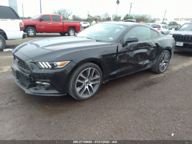 1FA6P8TH8F5362472 - 2015 FORD MUSTANG  Black photo 2