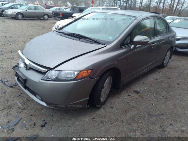 JHMFA36208S029286 - 2008 HONDA CIVIC HYBRID Brown photo 2