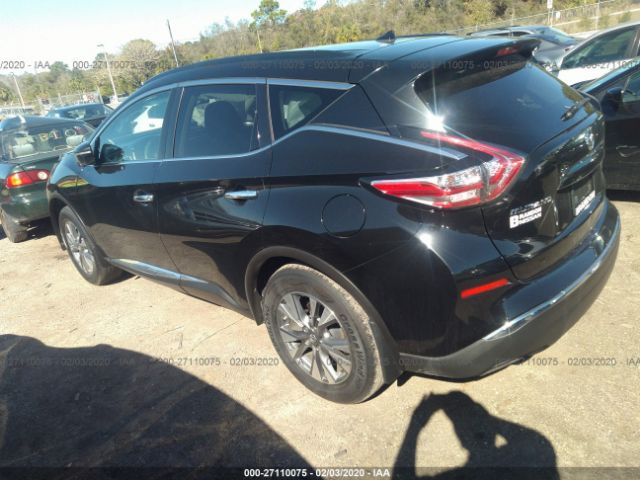 5N1AZ2MG9FN222752 - 2015 NISSAN MURANO S/SL/SV/PLATINUM Black photo 3