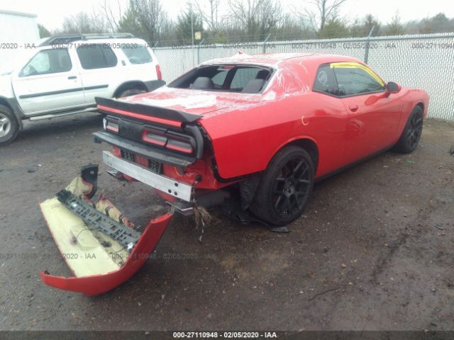 2C3CDZFJ4FH782642 - 2015 DODGE CHALLENGER R/T SCAT PACK Red photo 4