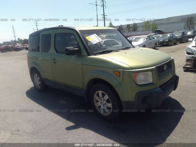 5J6YH18786L005595 - 2006 HONDA ELEMENT EX Green photo 1