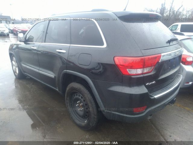 1C4RJFCT2CC349919 - 2012 JEEP GRAND CHEROKEE OVERLAND Black photo 3