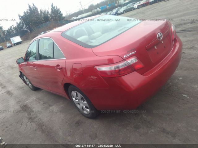 4T1BE46KX8U205416 - 2008 TOYOTA CAMRY CE/LE/XLE/SE Red photo 3