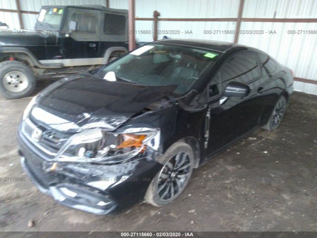 2HGFG3B03EH507970 - 2014 HONDA CIVIC EXL 黑色 照片 2