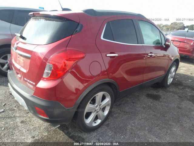 KL4CJCSB2GB726154 - 2016 BUICK ENCORE  Red photo 4