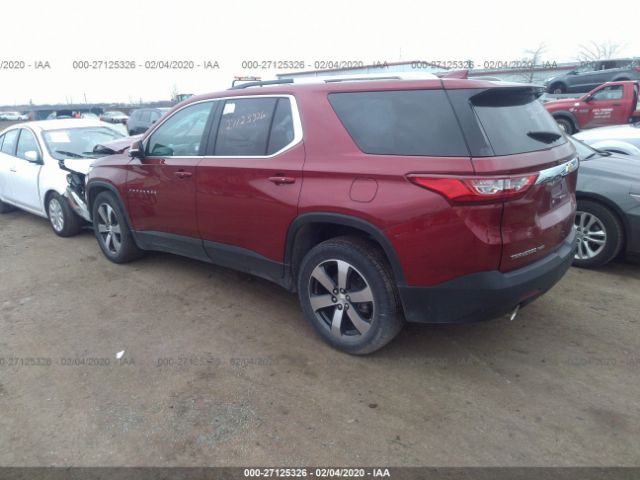 1GNEVHKW6JJ258369 - 2018 CHEVROLET TRAVERSE LT Red photo 3