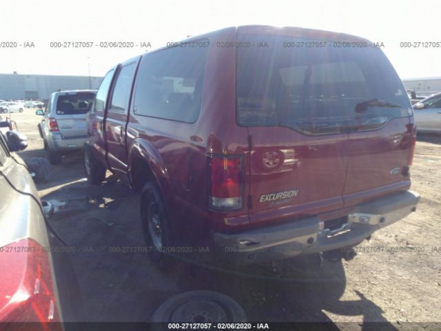 1FMSU43F0YED92590 - 2000 FORD EXCURSION LIMITED Red photo 3