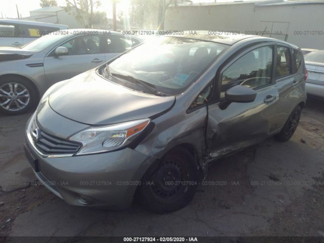 3N1CE2CP5FL368806 - 2015 NISSAN VERSA NOTE S/S PLUS/SV/SL/SR Gray photo 2