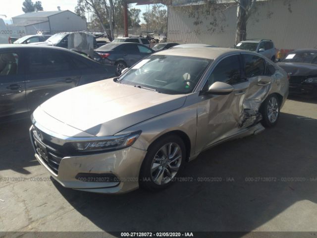 1HGCV1F12KA023377 - 2019 HONDA ACCORD LX Brown photo 2