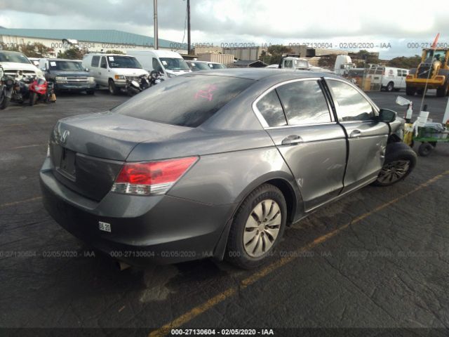 1HGCP263X9A105255 - 2009 HONDA ACCORD LX Gray photo 4