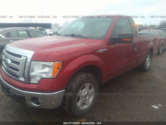 1FTMF1CW0AKA97146 - 2010 FORD F150  Red photo 2