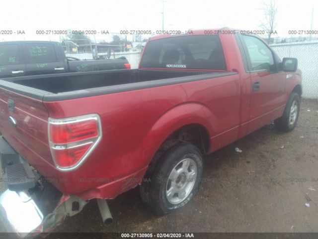 1FTMF1CW0AKA97146 - 2010 FORD F150  Red photo 4