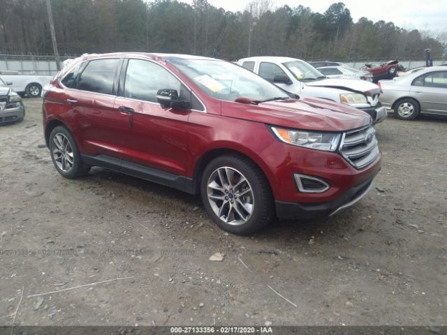 2FMPK4K99GBB15454 - 2016 FORD EDGE TITANIUM Red photo 1