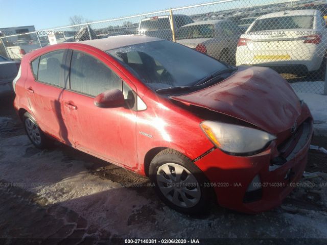 JTDKDTB38E1562882 - 2014 TOYOTA PRIUS C  Red photo 1