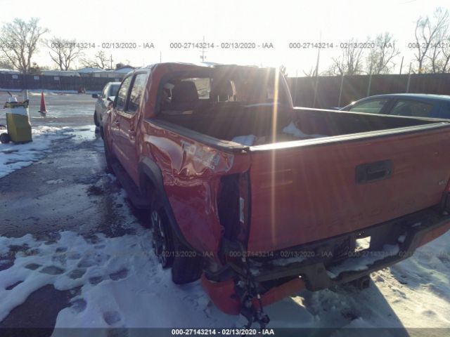 3TMCZ5AN1HM086096 - 2017 TOYOTA TACOMA DBL CAB/SR/TRDSPT/OR/PRO Orange photo 3