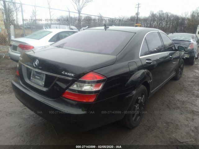 WDDNG86XX7A139728 - 2007 MERCEDES-BENZ S 550 4MATIC Black photo 4