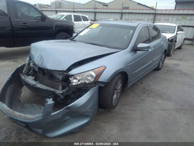 1HGCP2F8XCA124164 - 2012 HONDA ACCORD EXL Light Blue photo 2