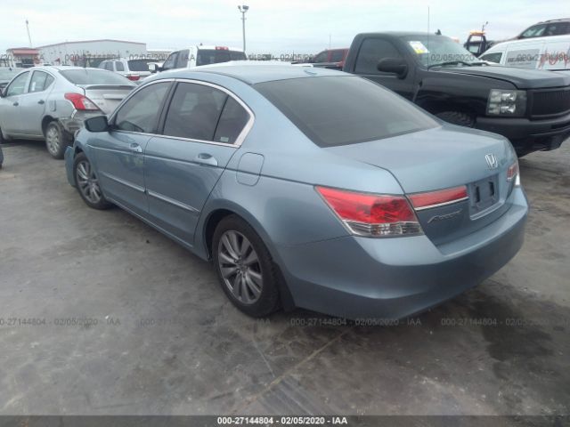 1HGCP2F8XCA124164 - 2012 HONDA ACCORD EXL Light Blue photo 3