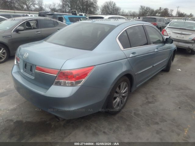 1HGCP2F8XCA124164 - 2012 HONDA ACCORD EXL Light Blue photo 4