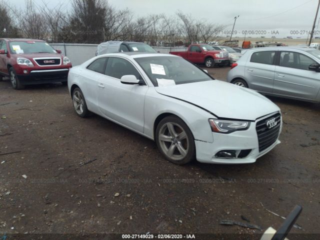 WAULFAFR8EA046309 - 2014 AUDI A5 PREMIUM PLUS White photo 1