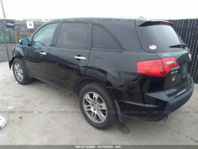 2HNYD28679H522588 - 2009 ACURA MDX TECHNOLOGY Black photo 3