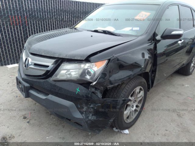 2HNYD28679H522588 - 2009 ACURA MDX TECHNOLOGY Black photo 6