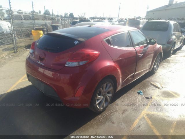 KMHTC6AD0GU302475 - 2016 HYUNDAI VELOSTER  Red photo 4