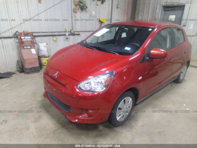 ML32A3HJ7EH021606 - 2014 MITSUBISHI MIRAGE DE Red photo 2