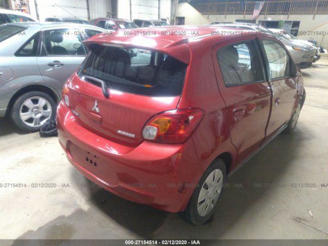 ML32A3HJ7EH021606 - 2014 MITSUBISHI MIRAGE DE Red photo 4