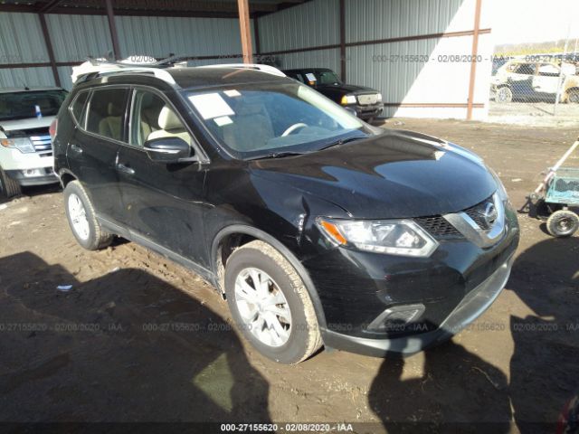 KNMAT2MT3FP525601 - 2015 NISSAN ROGUE S/SL/SV Black photo 1