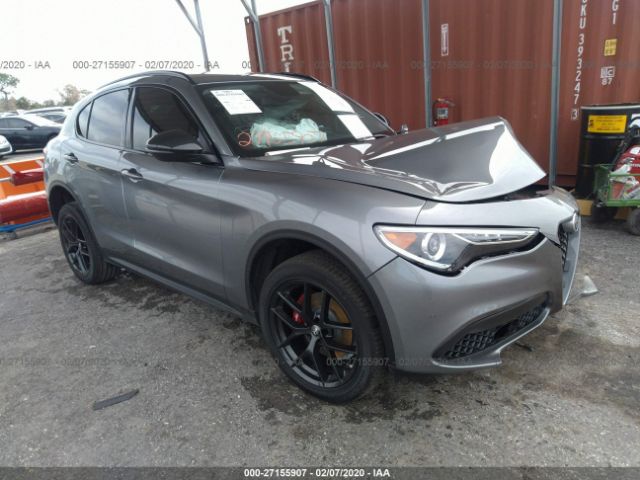 ZASPAJAN2K7C70649 - 2019 ALFA ROMEO STELVIO  Gray photo 1