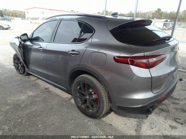 ZASPAJAN2K7C70649 - 2019 ALFA ROMEO STELVIO  Gray photo 3