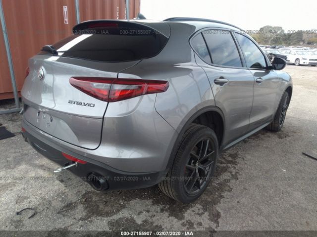 ZASPAJAN2K7C70649 - 2019 ALFA ROMEO STELVIO  Gray photo 4