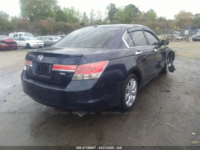 1HGCP36829A022002 - 2009 HONDA ACCORD EXL Blue photo 4